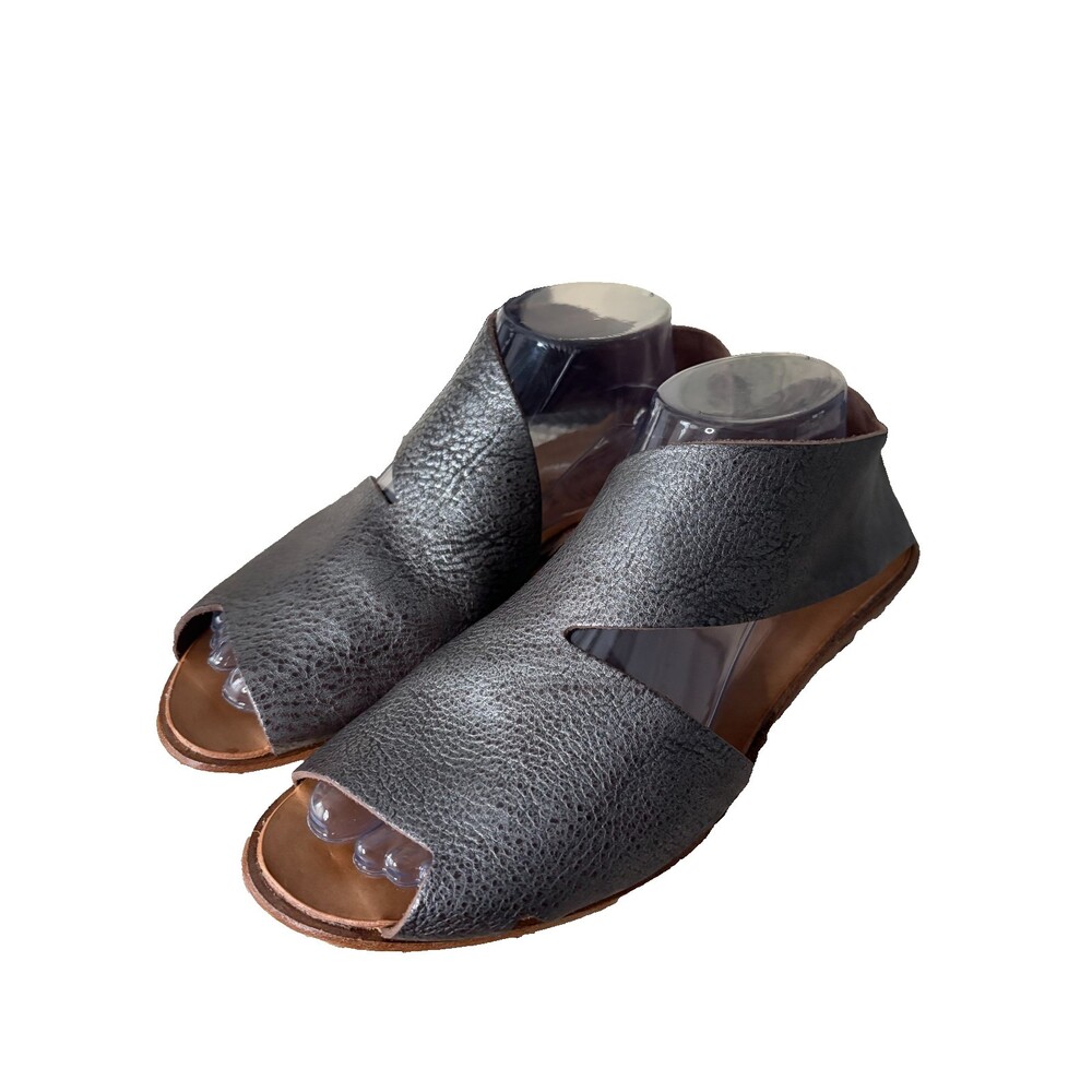 CYDWOQ Womens PUZZLE Leather Sandals Shoes 41 Size 11 Grey Bronze